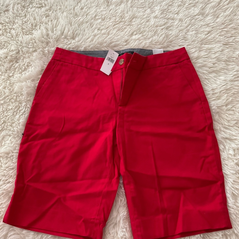 Banana Republic Red Flat Front Shorts